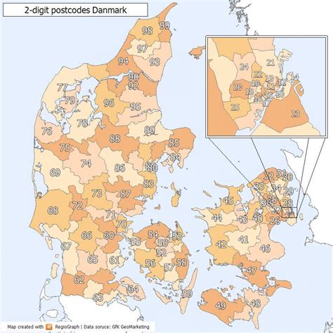 postnr ølstykke|Kort over Danmark Postnummer 3650